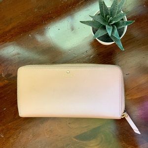 Kate Spade Light Pink Zip Around Wallet